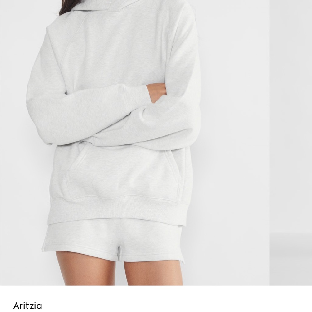 Aritzia Heather Cloud White Sweatfleece Mega Hoodie size XL